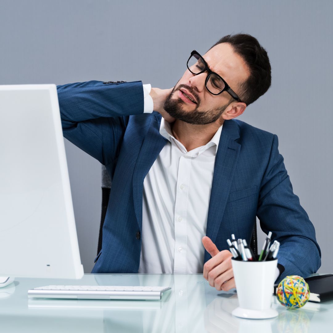 Person with sore neck