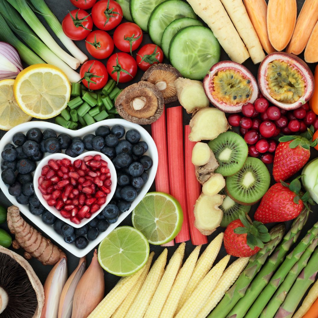 spread of healthy food