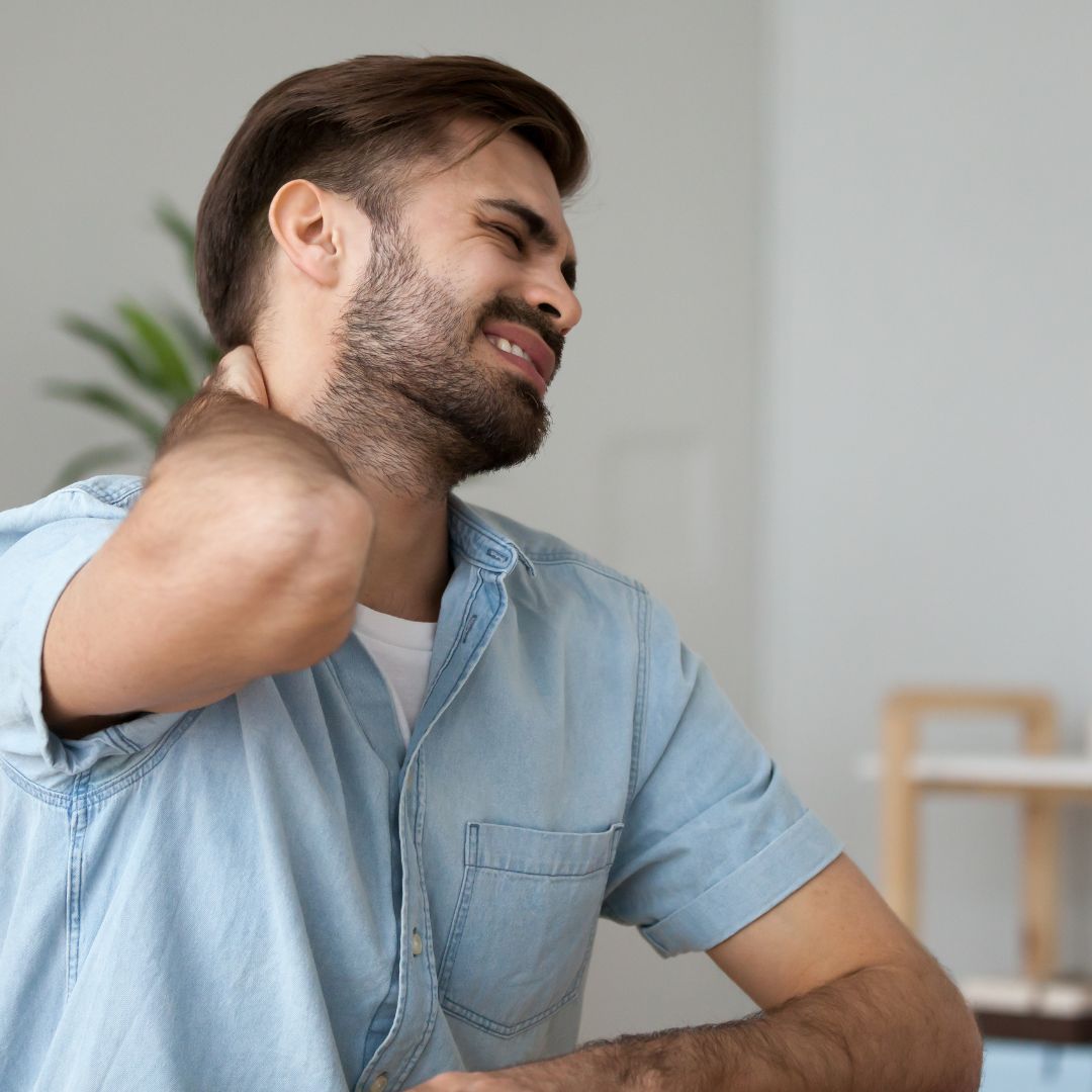 person with neck pain