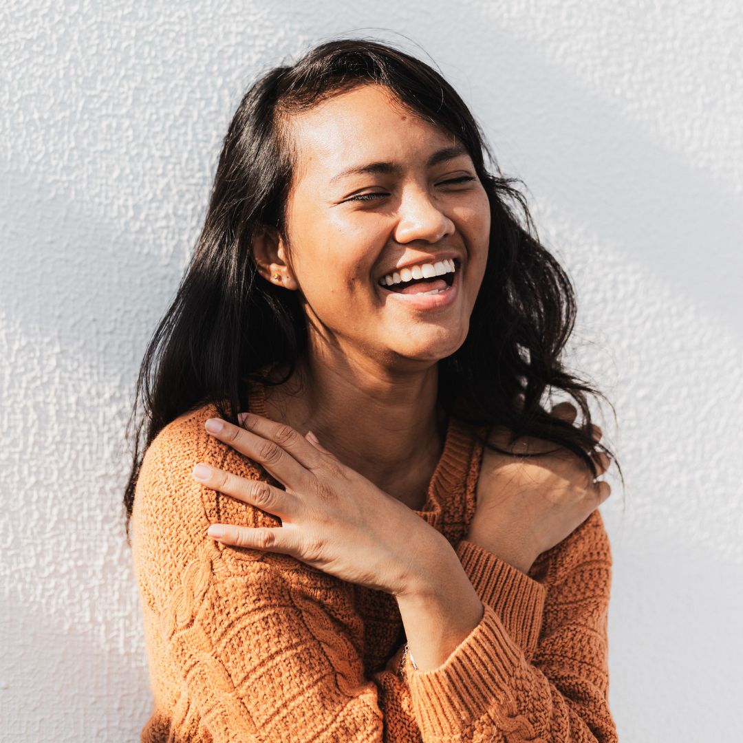 healthy and happy person