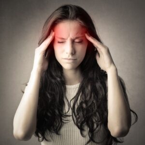 woman with a headache