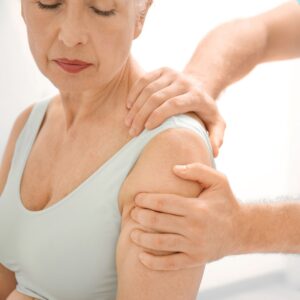 woman getting physical therapy