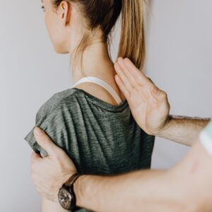 chiropractor aligned womans back