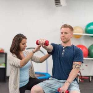 Physical therapy exercise. 