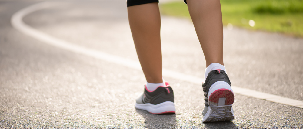 image of a woman walking