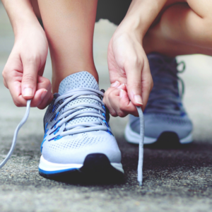 lacing shoes