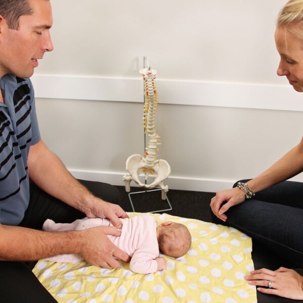 a new born getting an adjustment