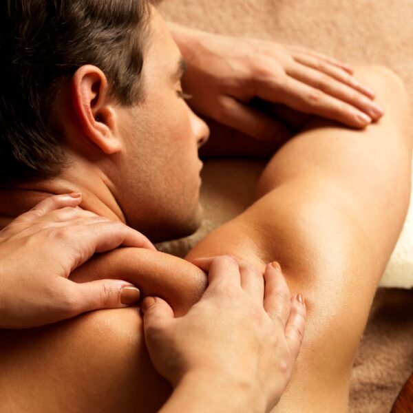 a man getting a massage