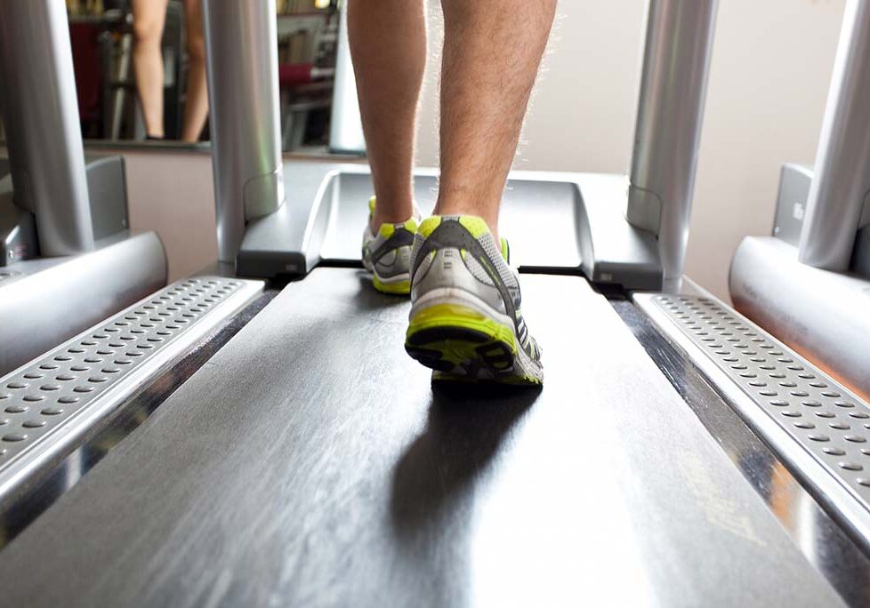 feet running on treadmill
